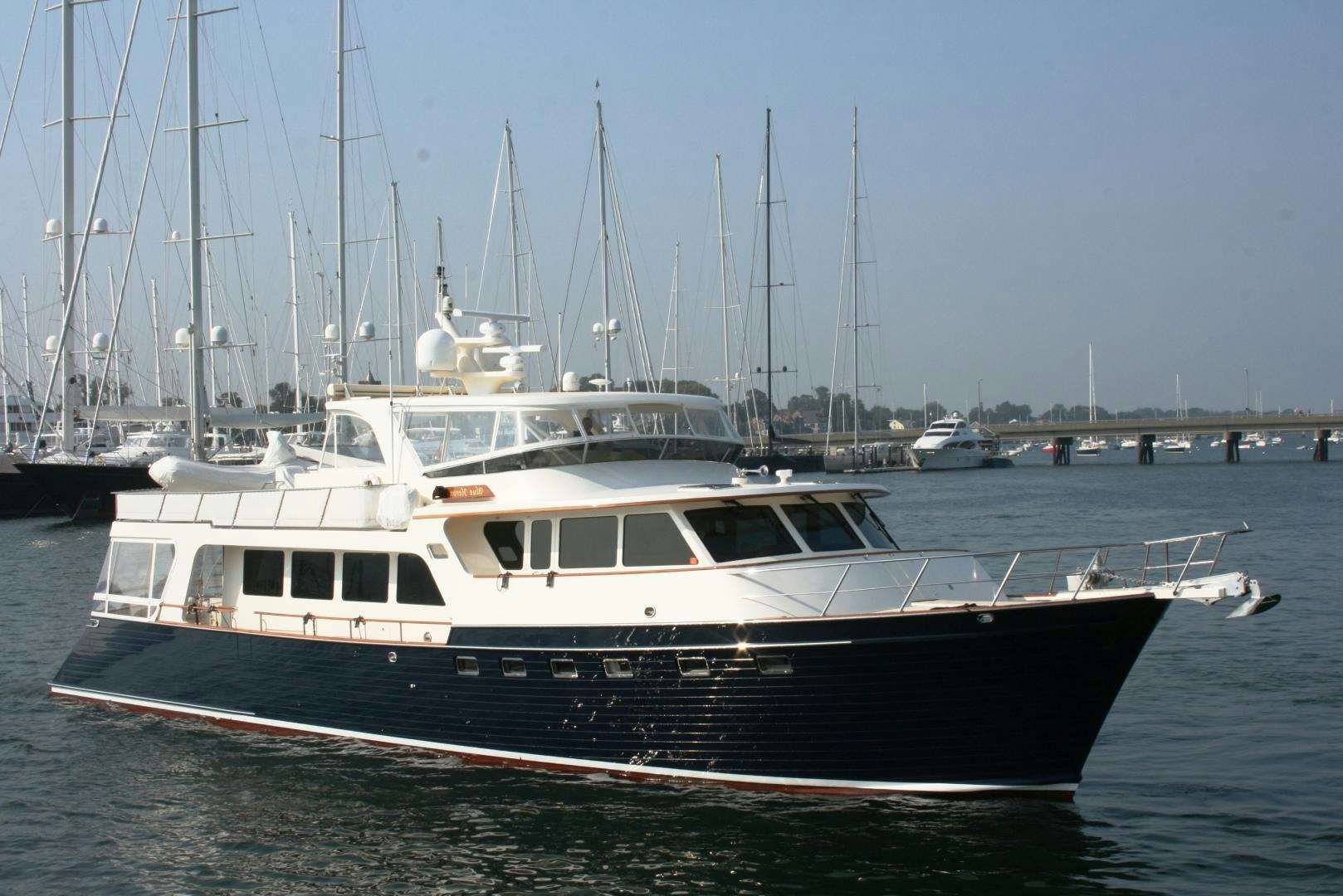 a boat in the water aboard BLUE HERON Yacht for Sale