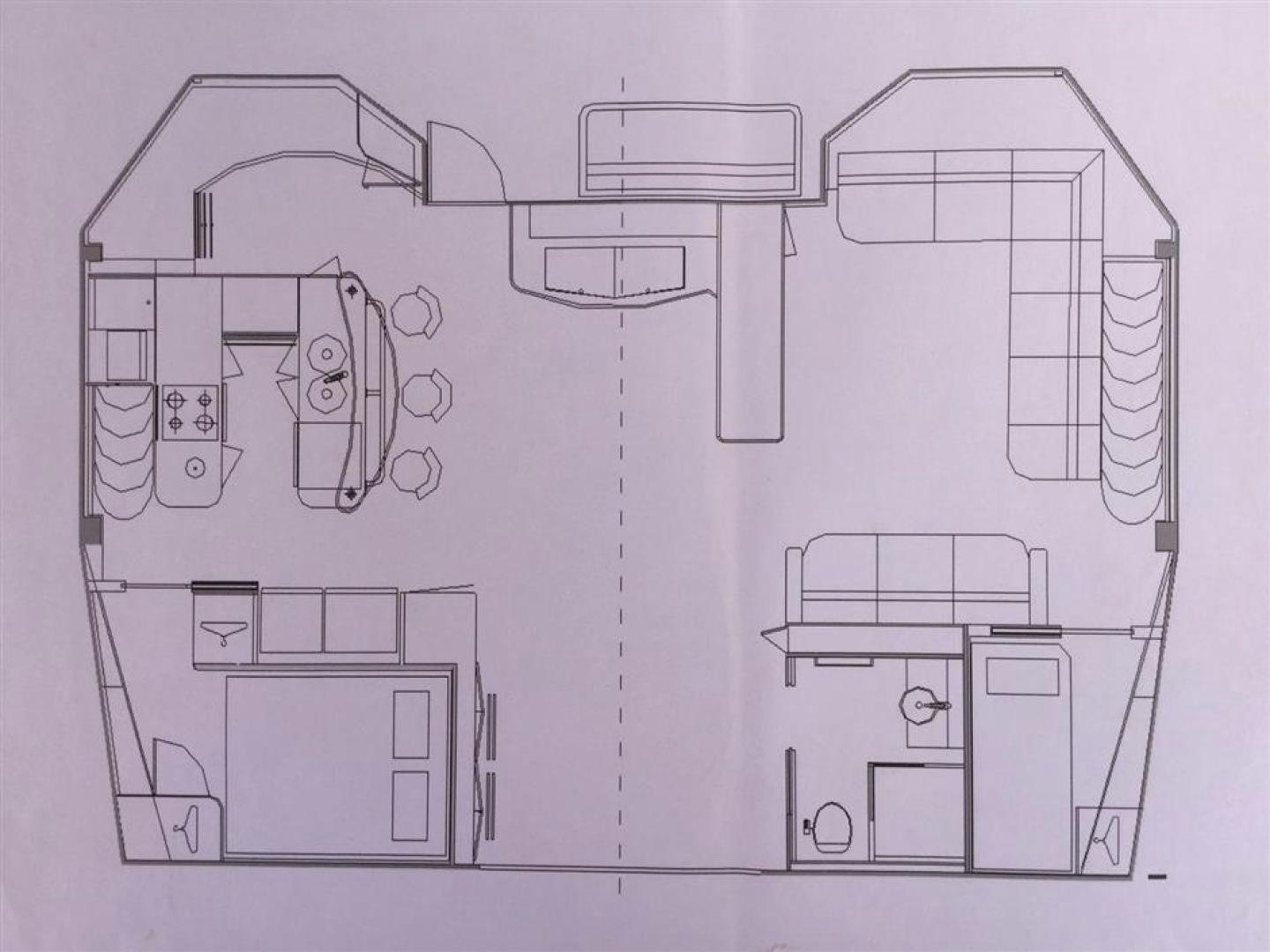 diagram, engineering drawing aboard HELICAT RED Yacht for Sale