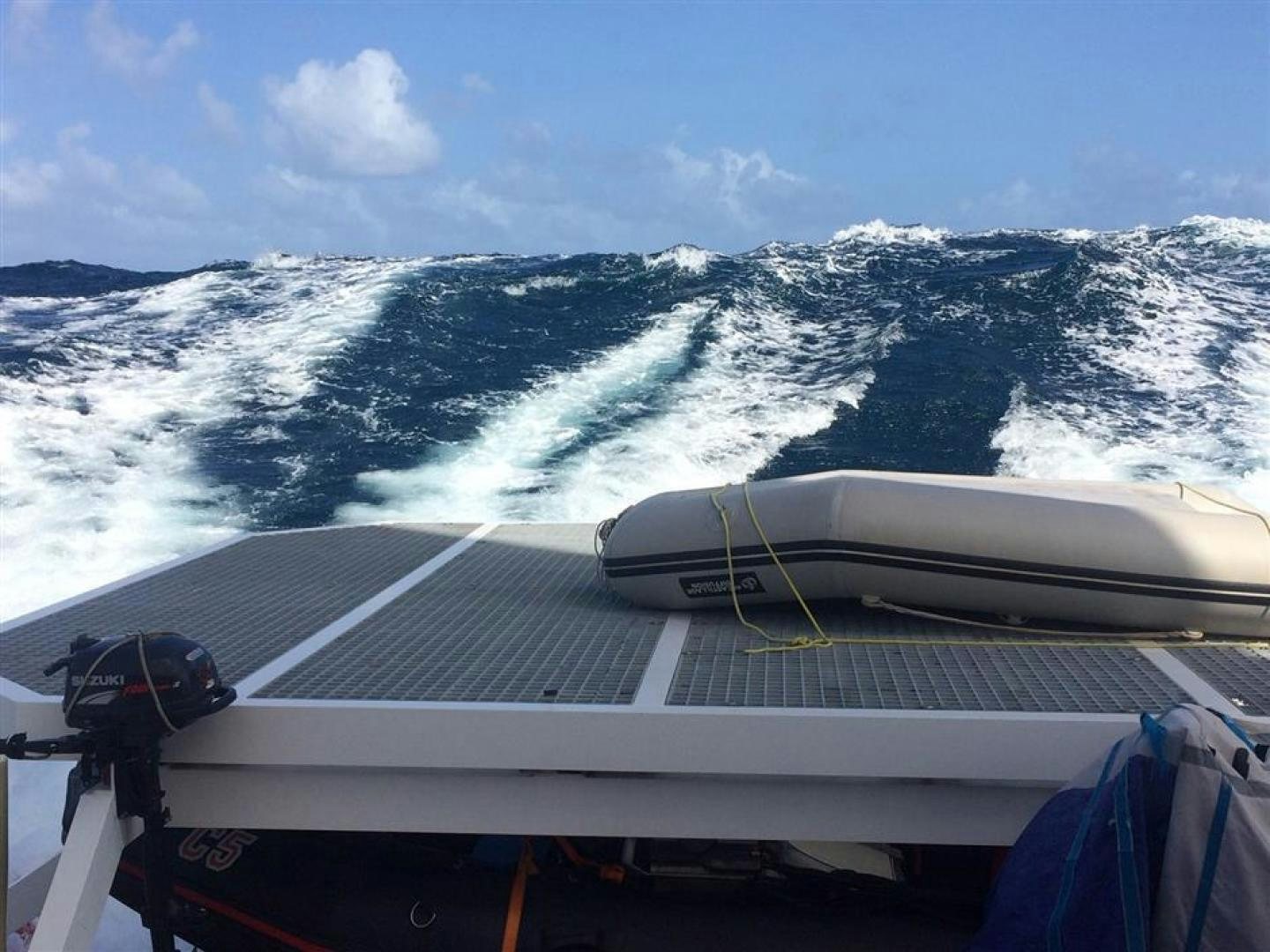 a view of a snowy mountain range from a plane aboard HELICAT RED Yacht for Sale