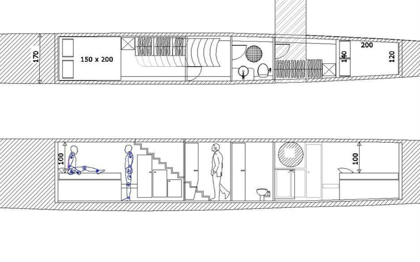 diagram, engineering drawing aboard HELICAT RED Yacht for Sale