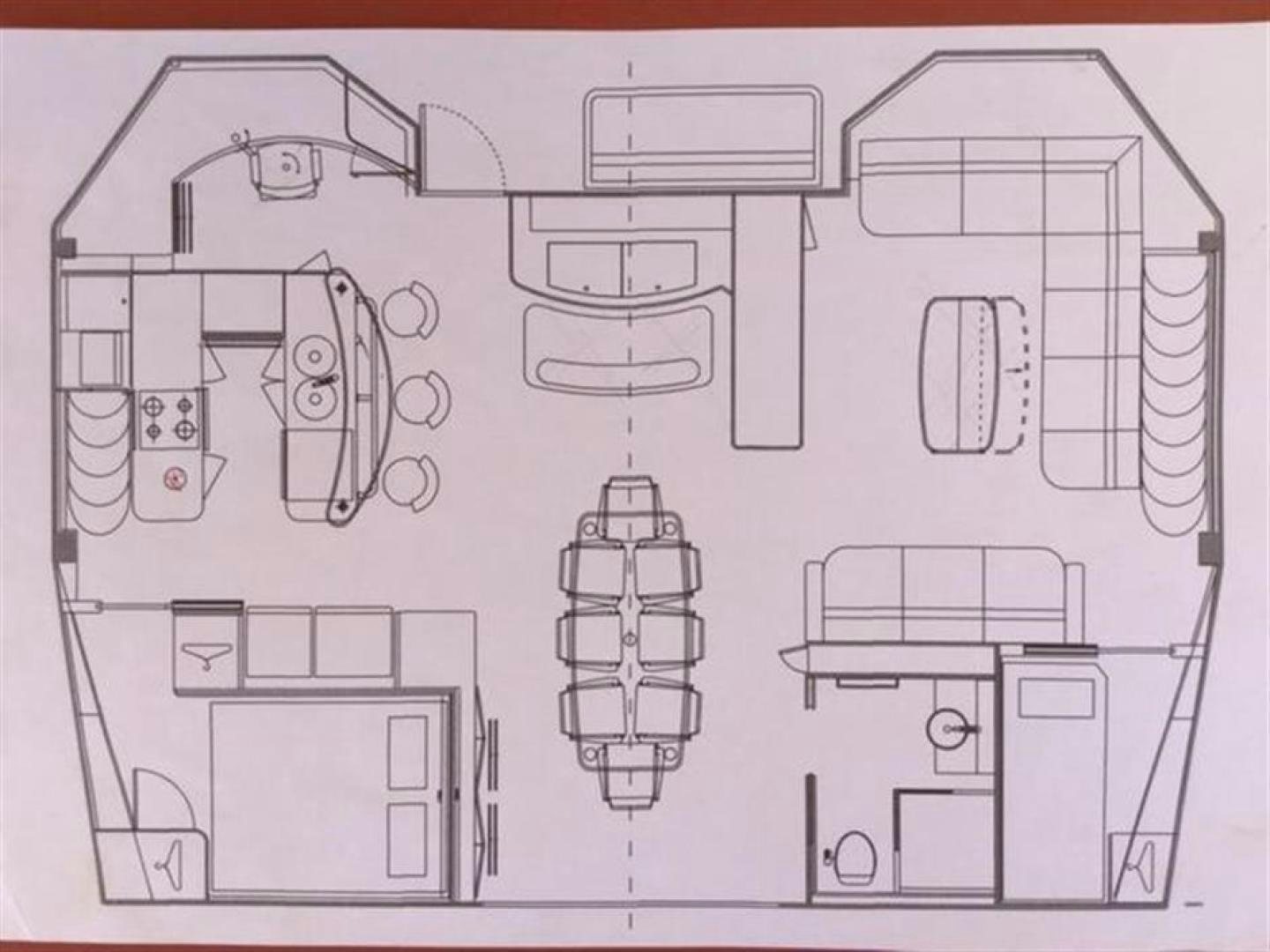diagram, engineering drawing aboard HELICAT RED Yacht for Sale