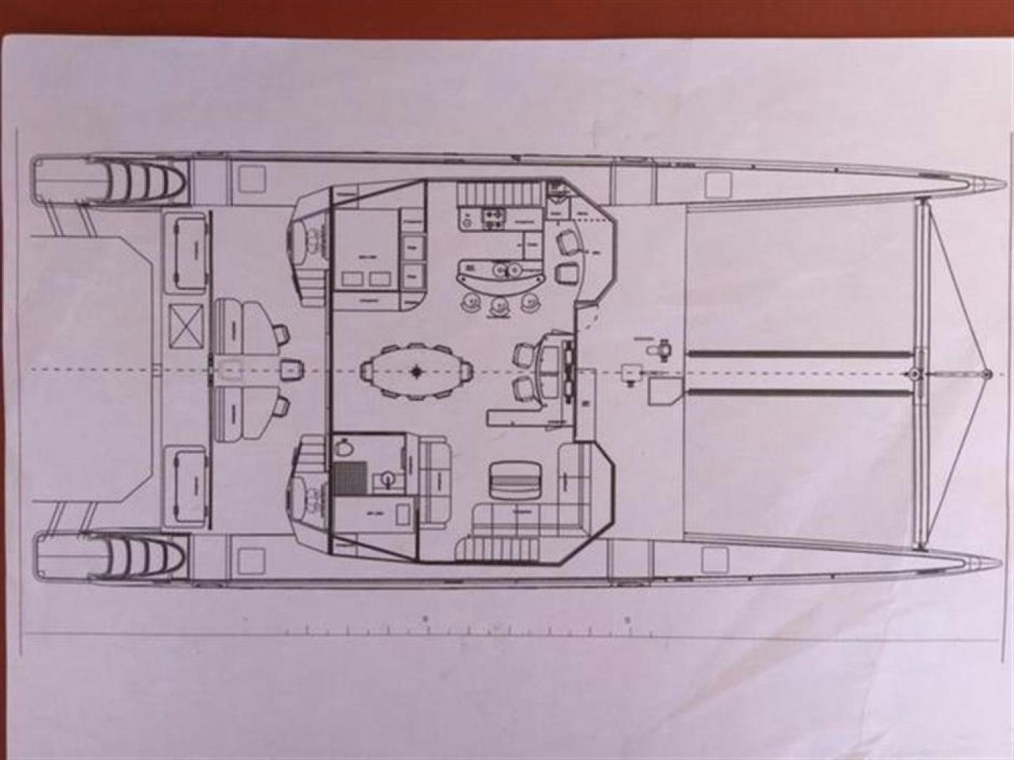 diagram, engineering drawing aboard HELICAT RED Yacht for Sale