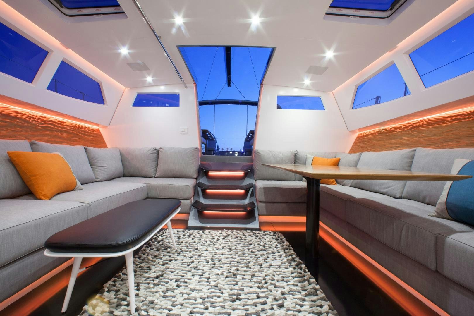 inside of a plane aboard AANDEEL Yacht for Sale