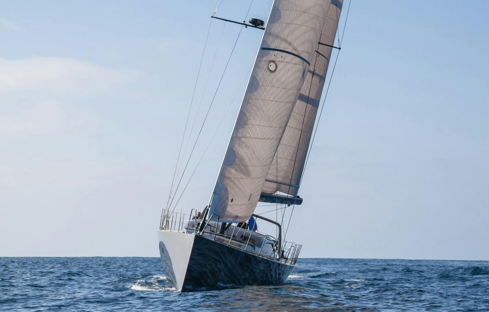 a sailboat in the ocean aboard AANDEEL Yacht for Sale