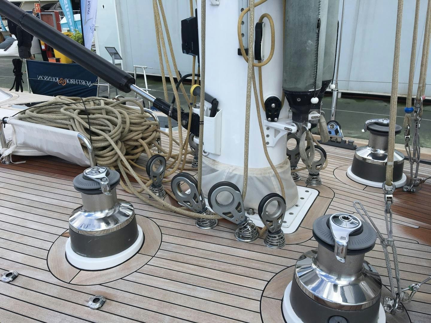 a machine on the counter aboard aglaia Yacht for Sale