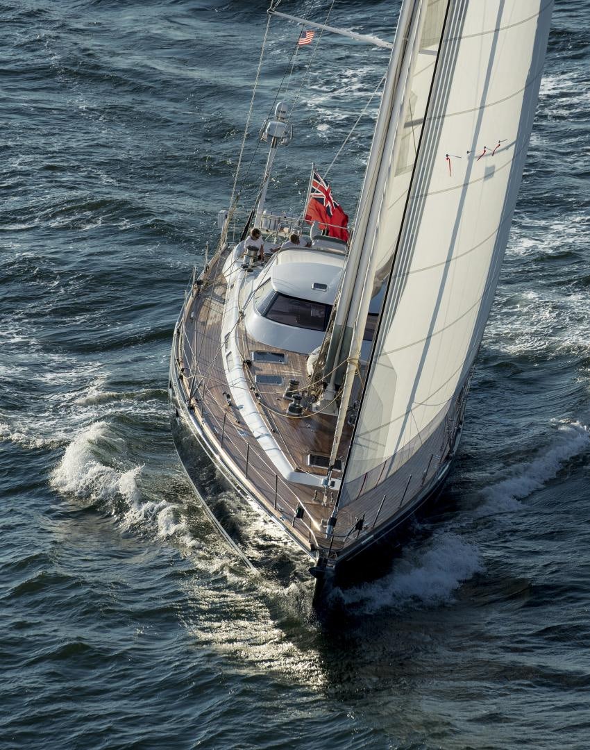 a sailboat on the water aboard aglaia Yacht for Sale