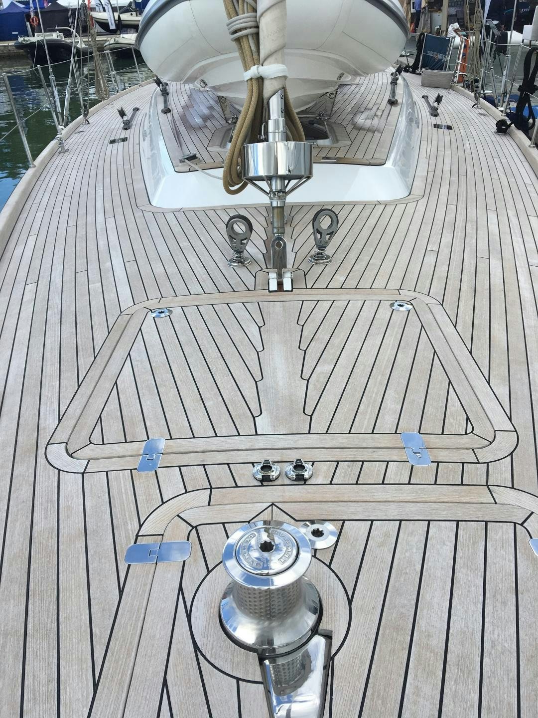 a metal structure with a round object on top aboard aglaia Yacht for Sale