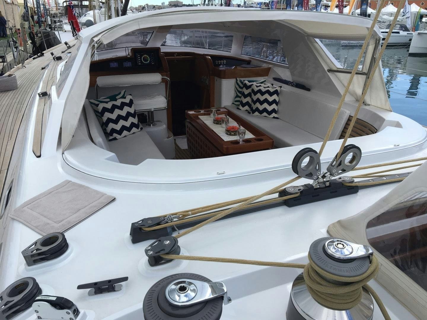 a model of a boat aboard aglaia Yacht for Sale