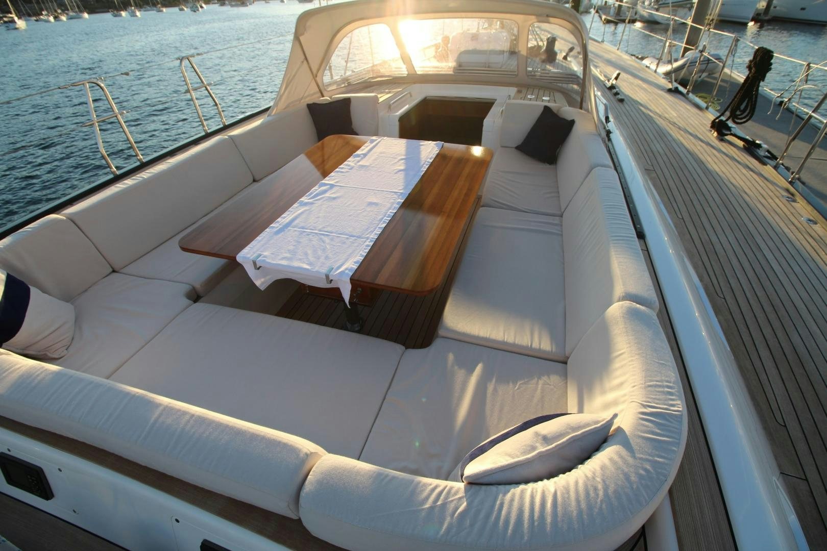 a boat on the water aboard kiamar Yacht for Sale