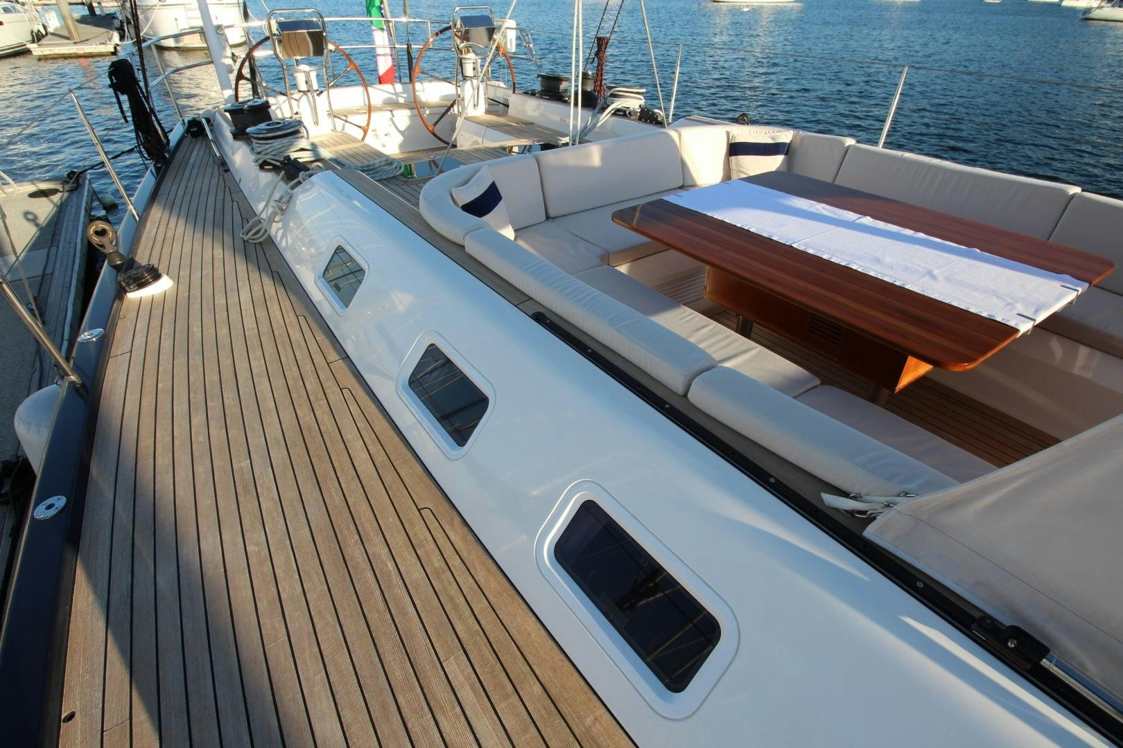 a boat on the water aboard kiamar Yacht for Sale