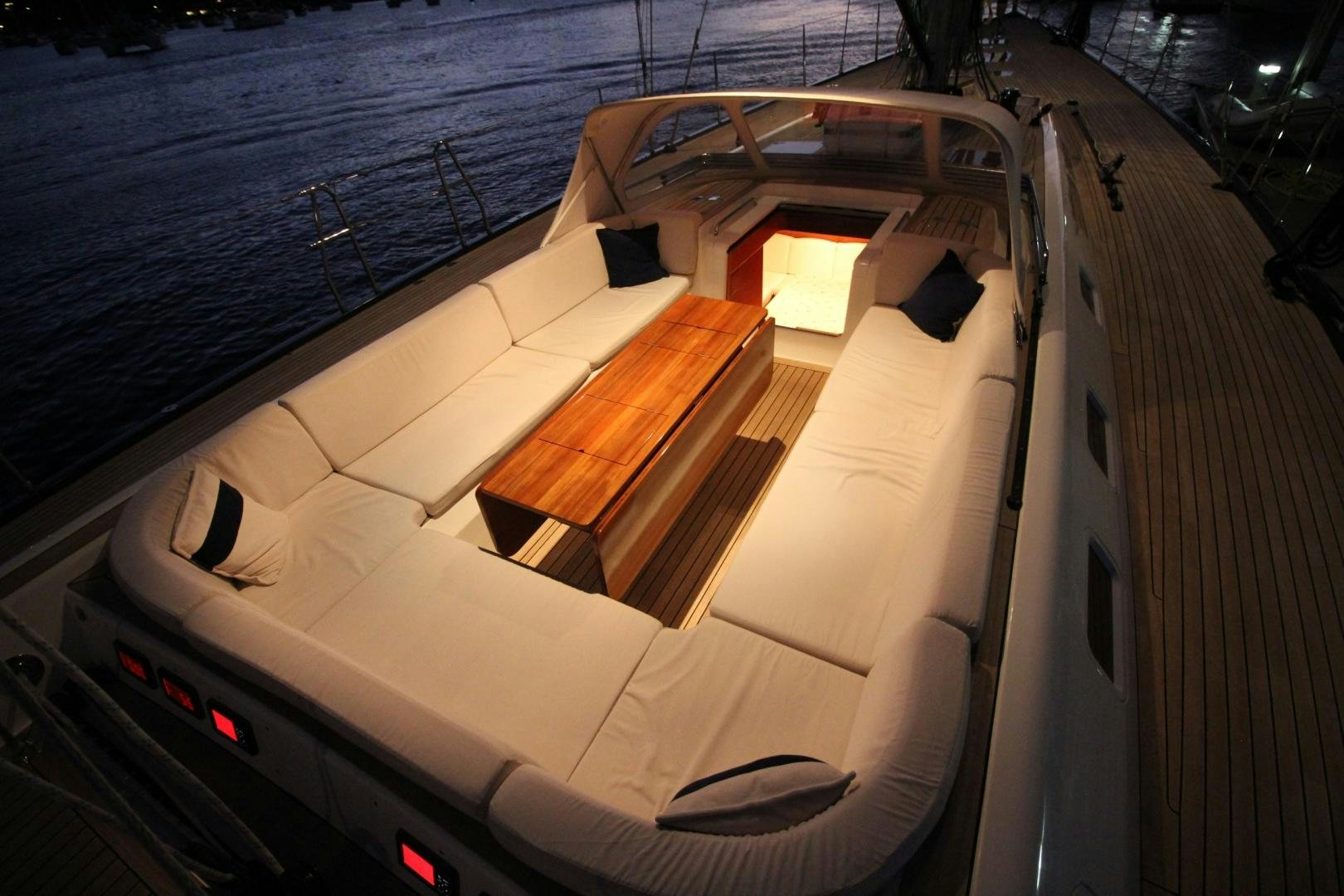 the inside of a boat aboard kiamar Yacht for Sale