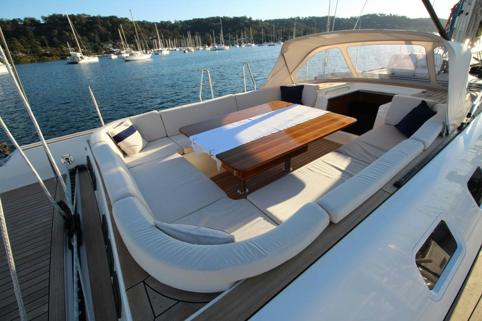 a boat on the water aboard kiamar Yacht for Sale