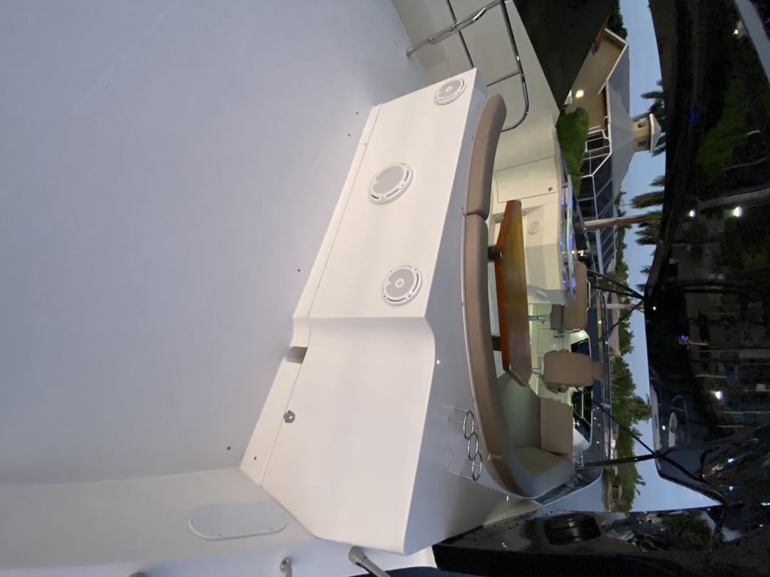 a white rectangular object with a black object on it aboard No Name Yacht for Sale