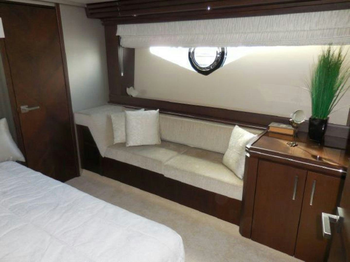 a bed in a room aboard No Name Yacht for Sale