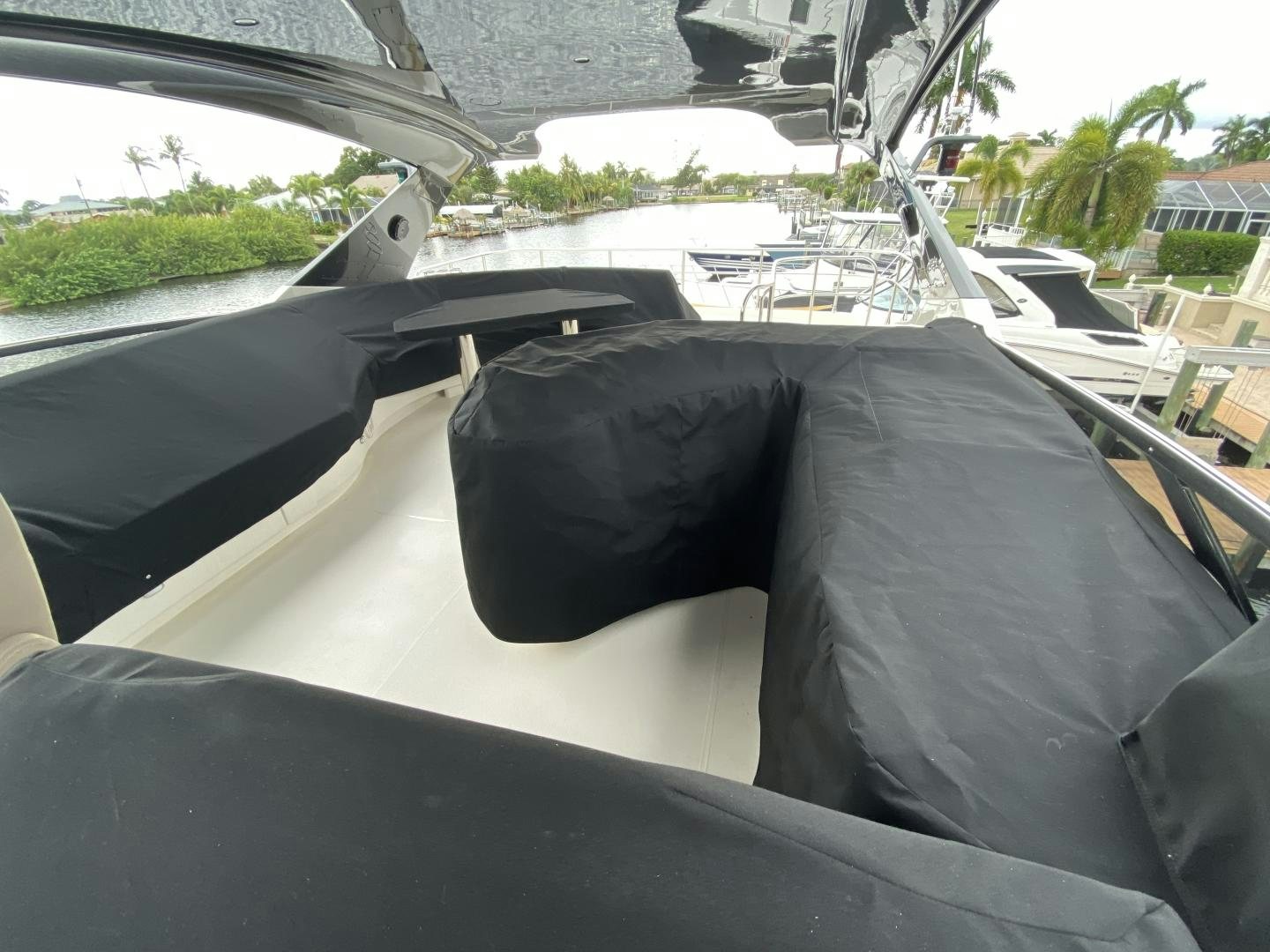 a black seat on a car aboard No Name Yacht for Sale