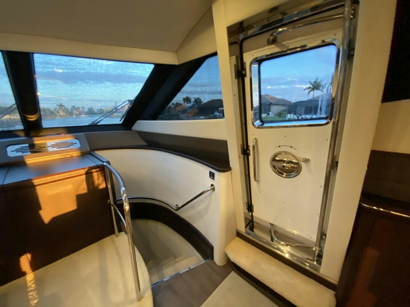 a vehicle with a door open aboard No Name Yacht for Sale