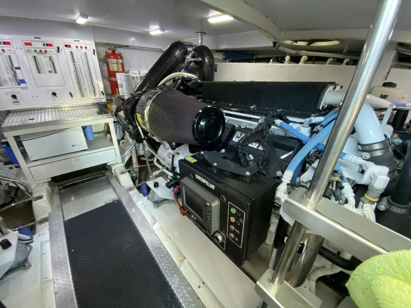 a machine in a factory aboard No Name Yacht for Sale