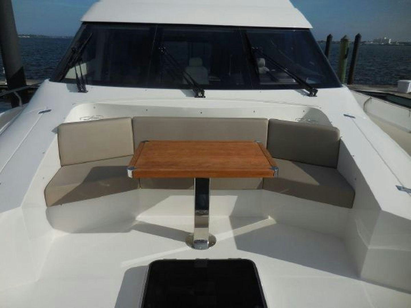 the front of a white boat aboard No Name Yacht for Sale