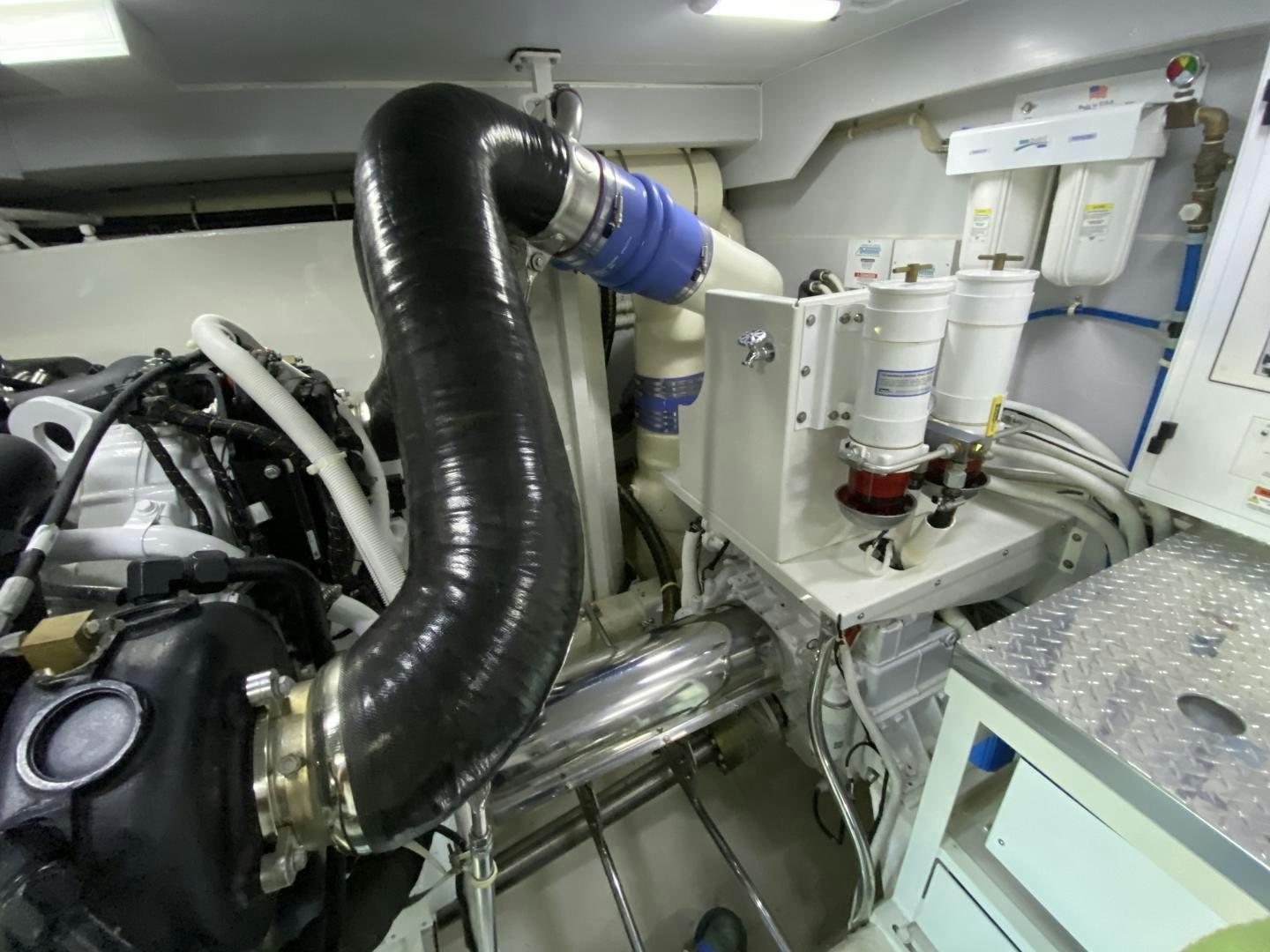 a machine with a black pipe aboard No Name Yacht for Sale