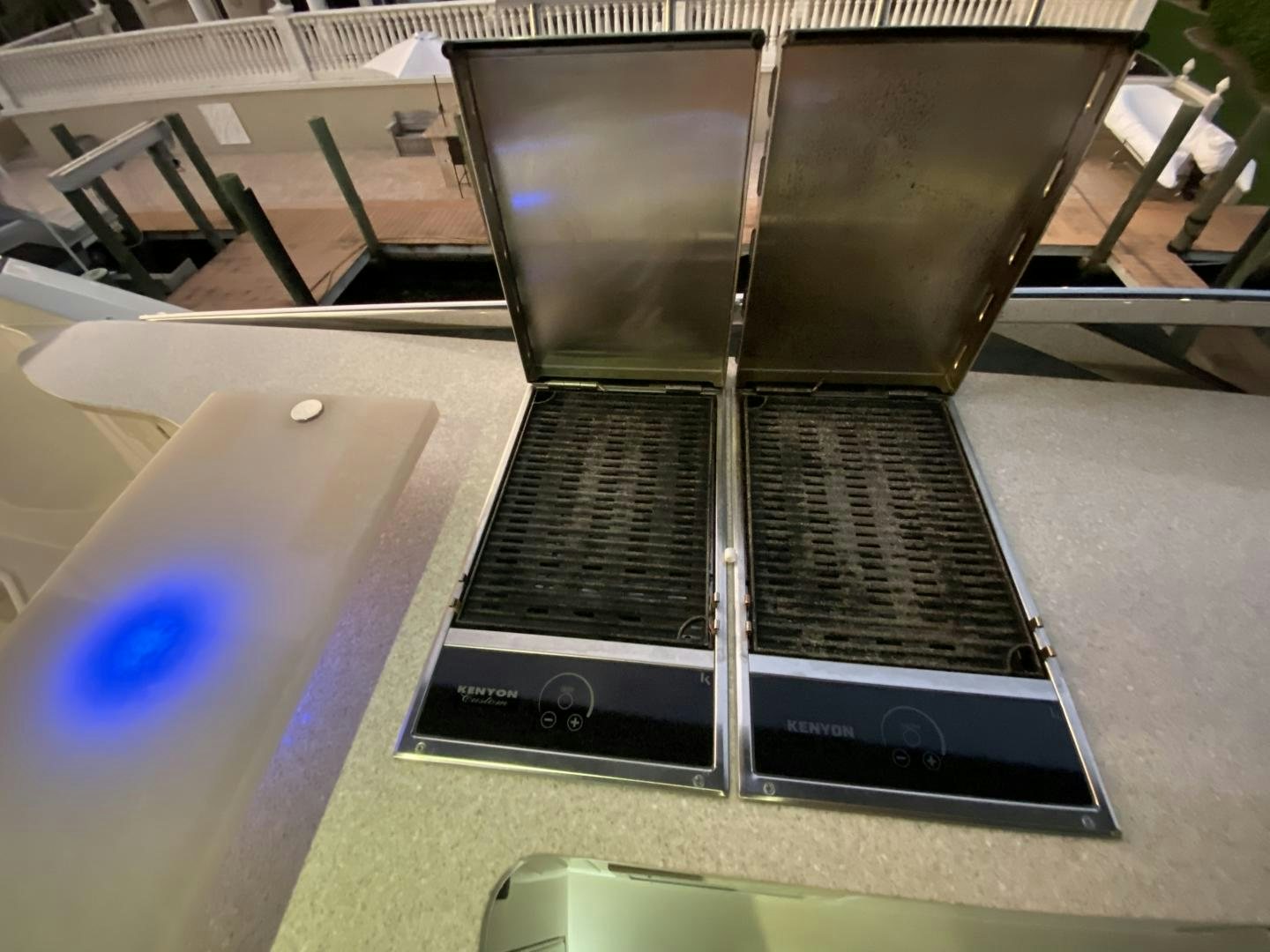 a black rectangular object with a black rectangular object on it aboard No Name Yacht for Sale