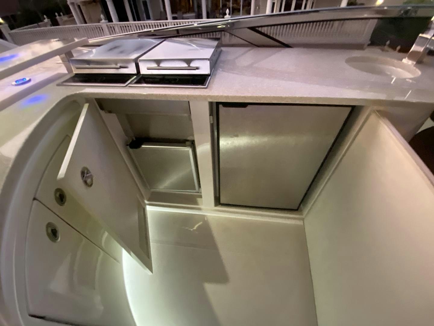 a white rectangular object with a black object on it aboard No Name Yacht for Sale