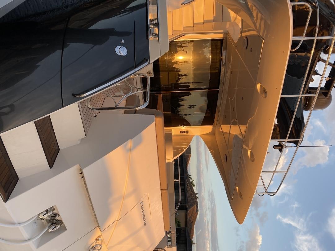 a building with a tower aboard No Name Yacht for Sale