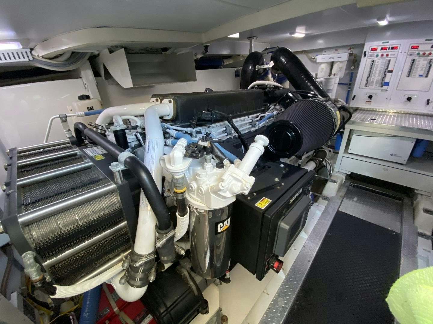 a machine in a room aboard No Name Yacht for Sale