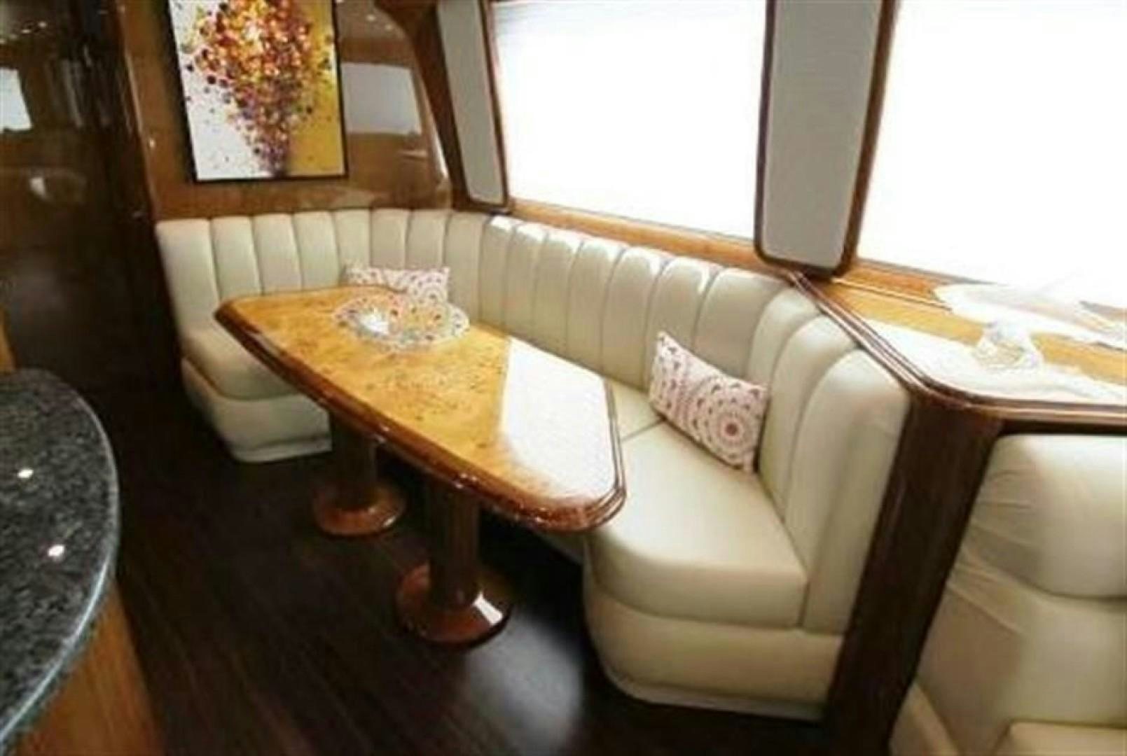 a table with a plate on it aboard No Name Yacht for Sale