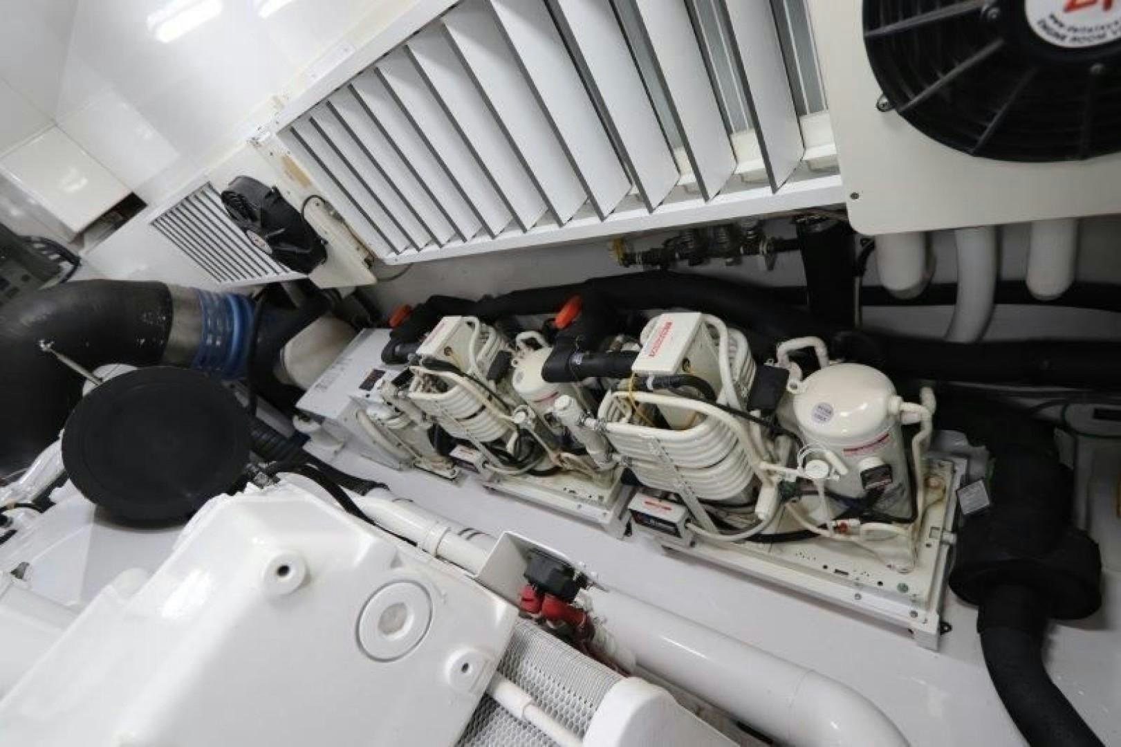 a close-up of a car engine aboard No Name Yacht for Sale