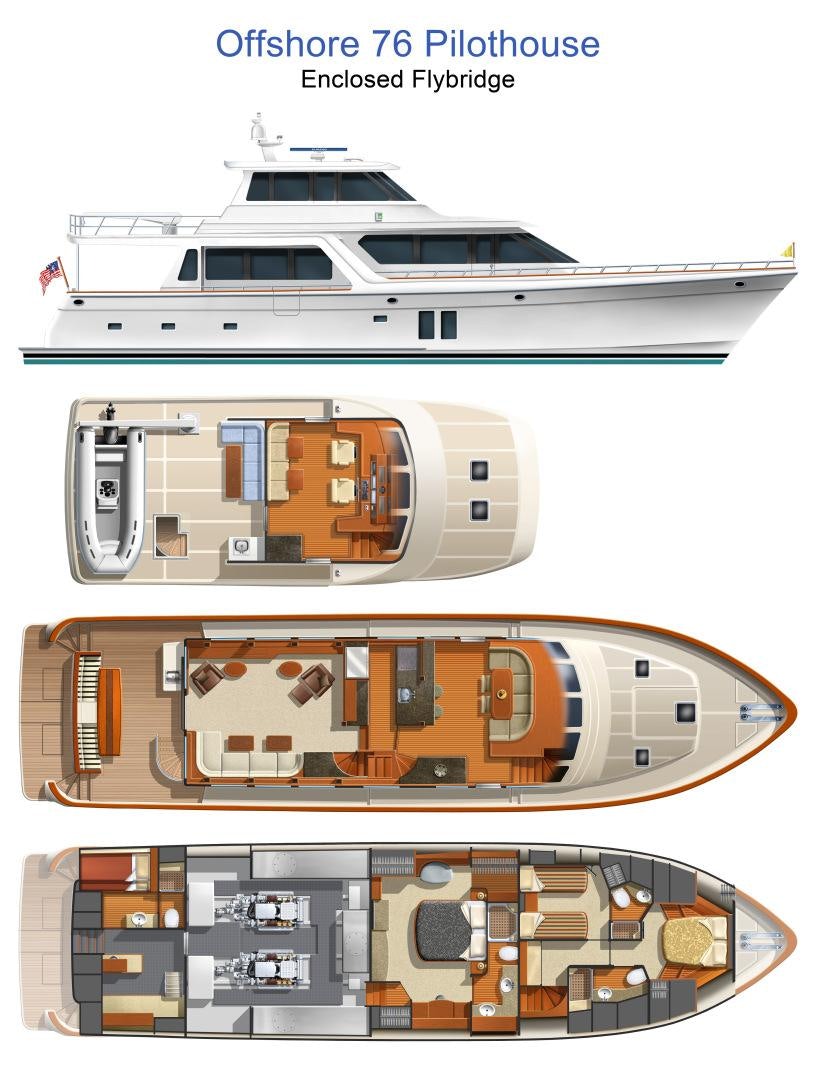 a white and grey boat aboard No Name Yacht for Sale