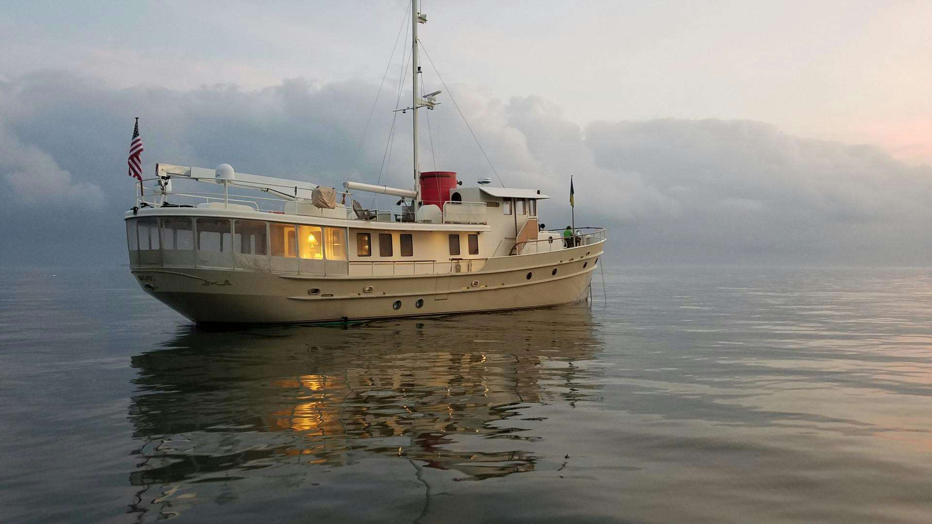 a boat on the water aboard WALRUS Yacht for Sale