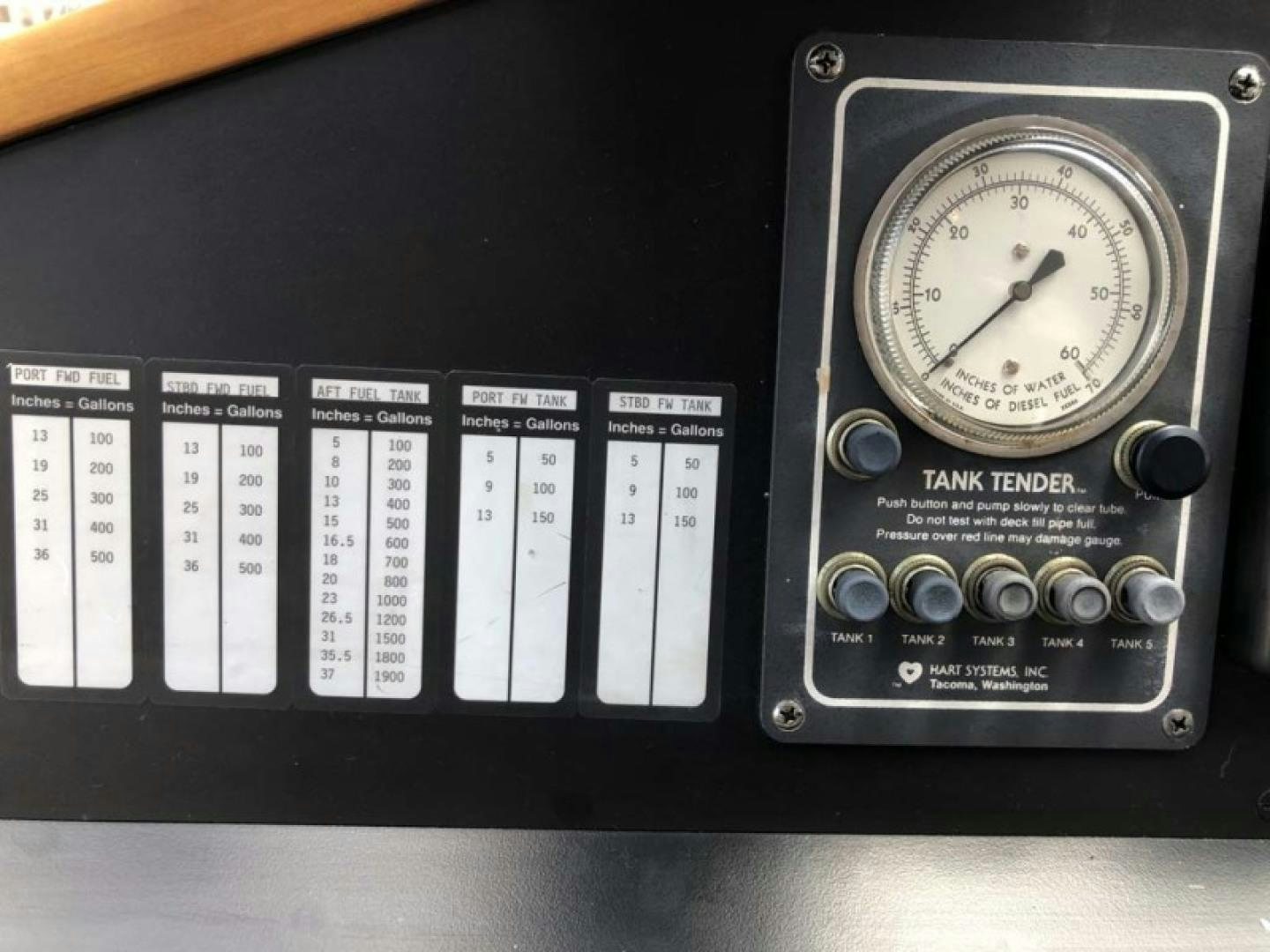 a black radio with a white display aboard PRIME TIME Yacht for Sale