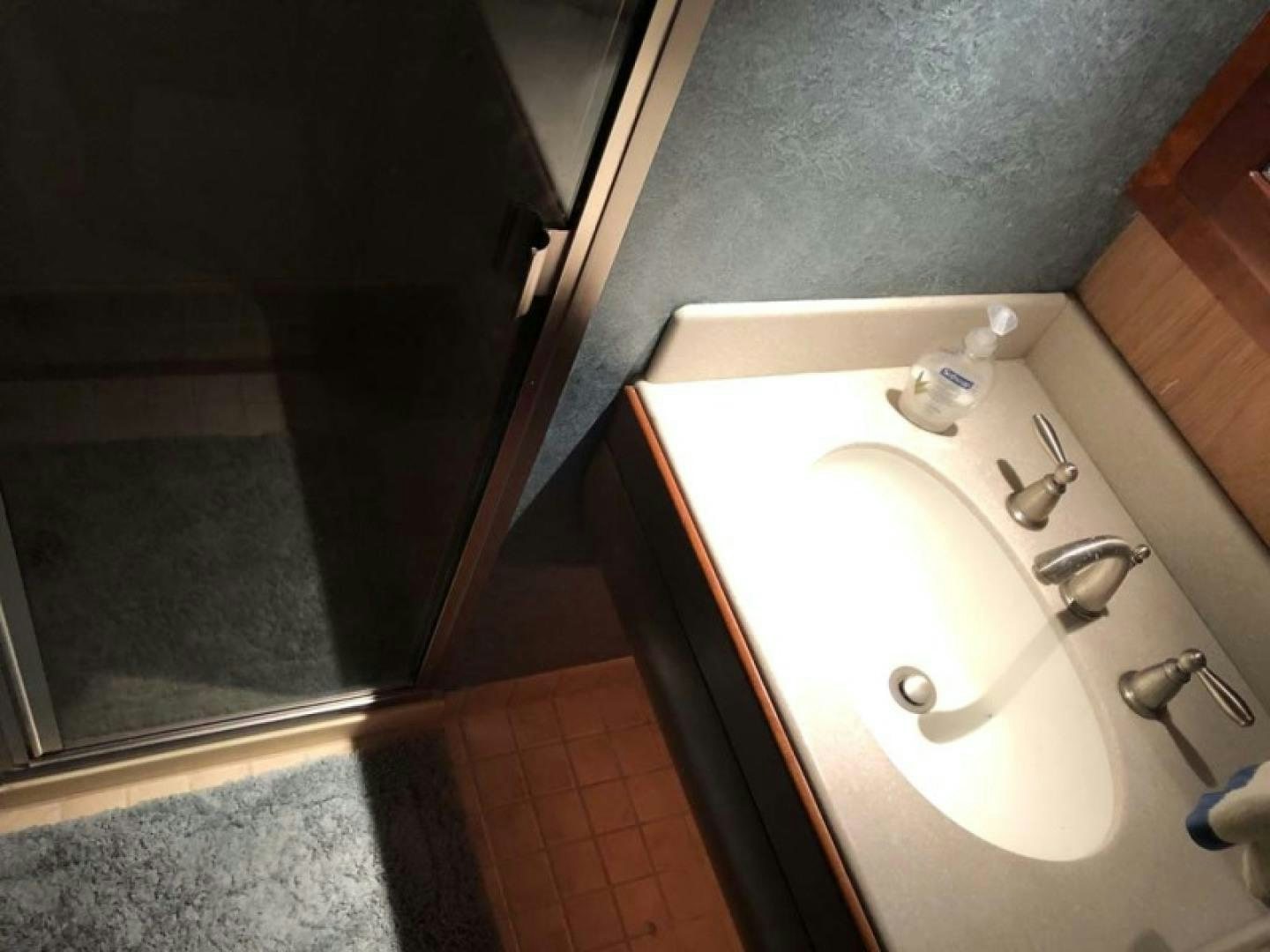 a sink in a bathroom aboard PRIME TIME Yacht for Sale