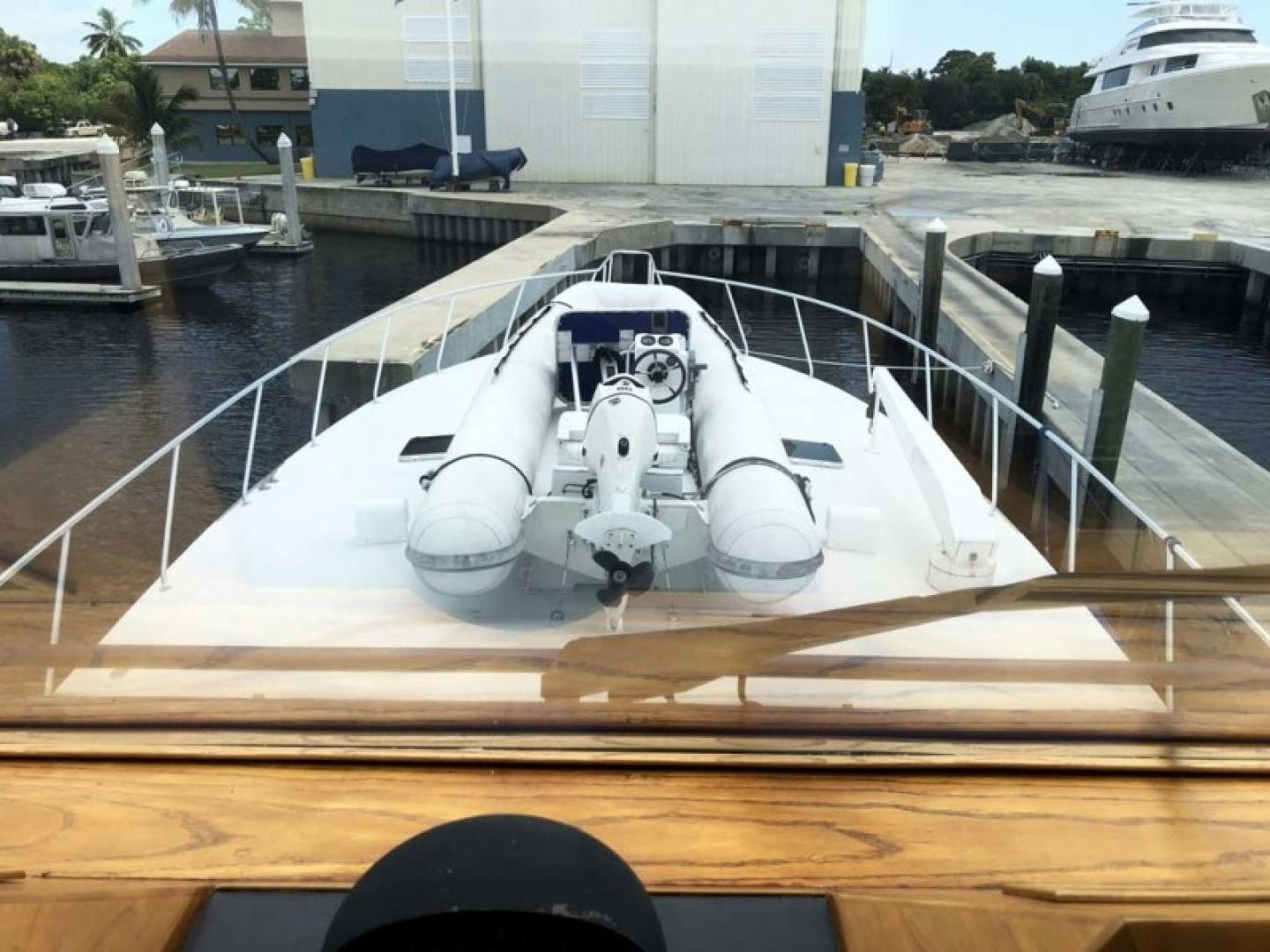 a toy on a railing aboard PRIME TIME Yacht for Sale