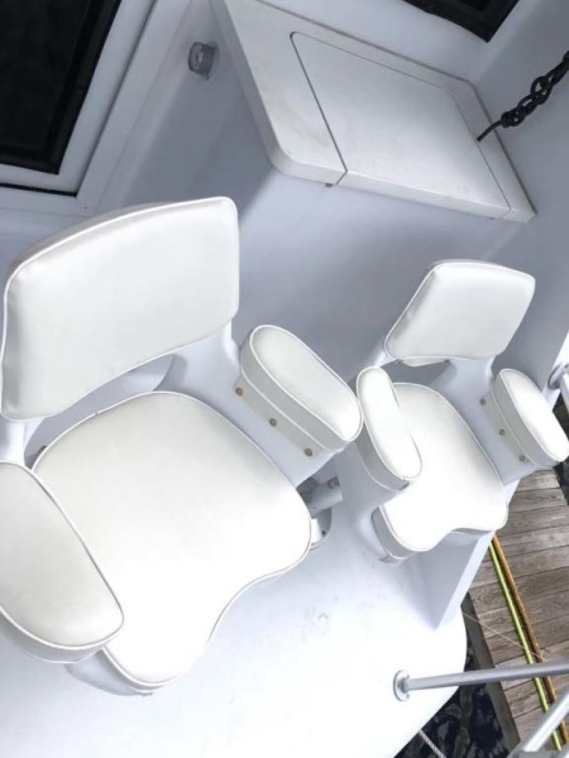 a toilet in a room aboard PRIME TIME Yacht for Sale