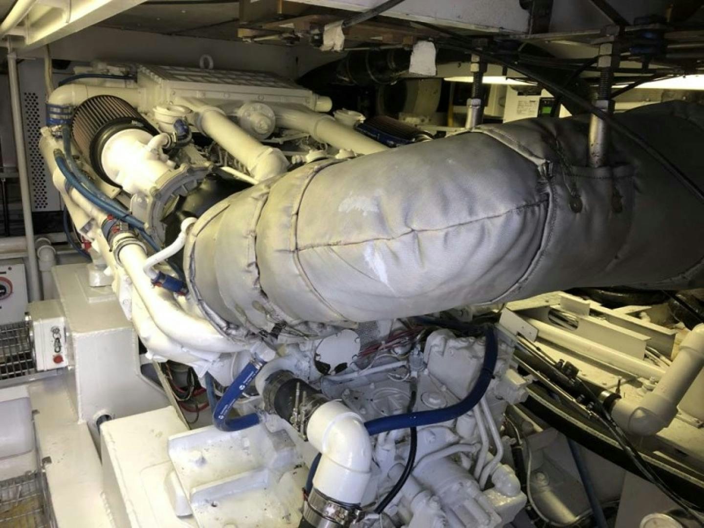 a large machine with pipes aboard PRIME TIME Yacht for Sale