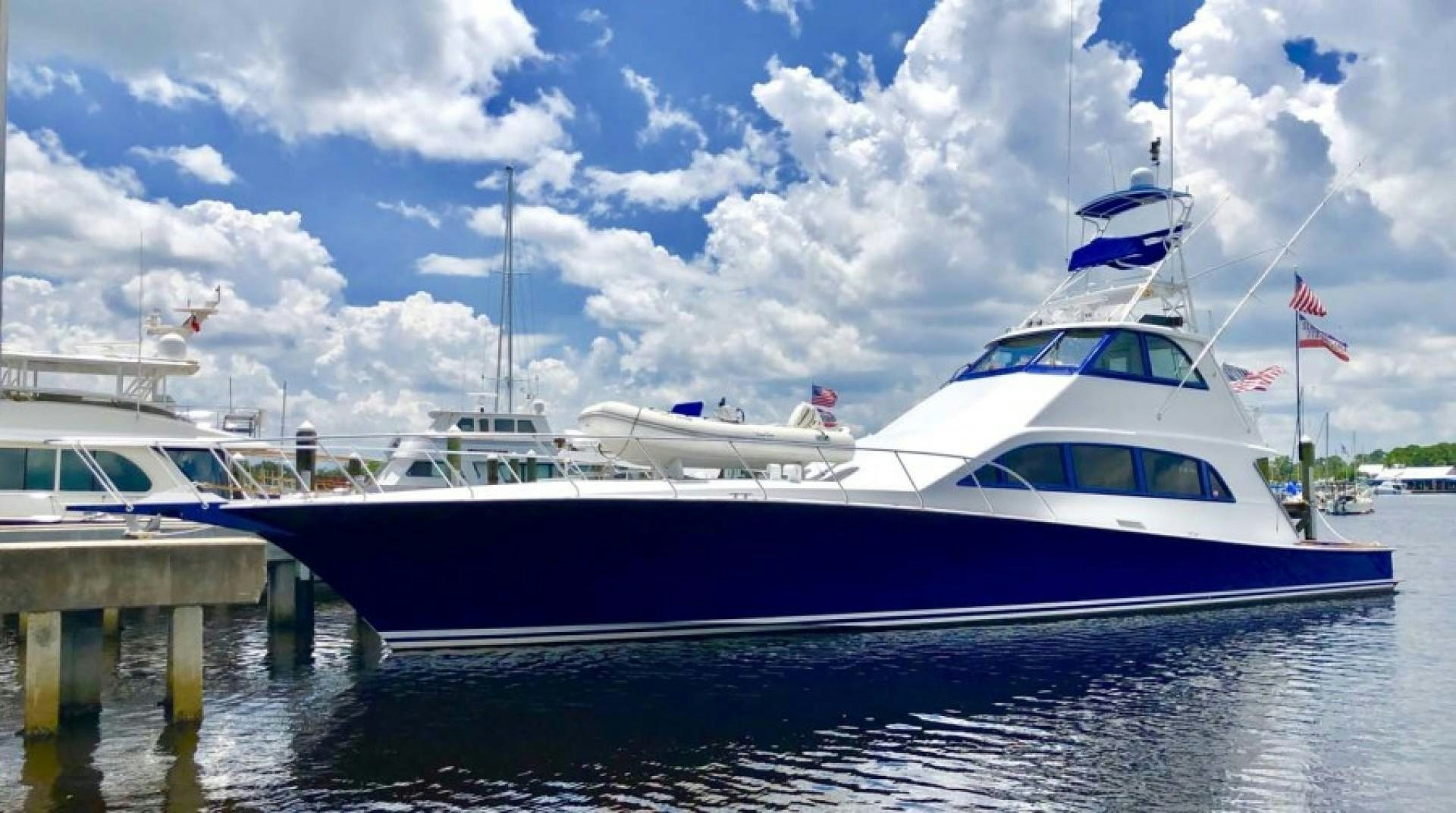 a large white boat aboard PRIME TIME Yacht for Sale