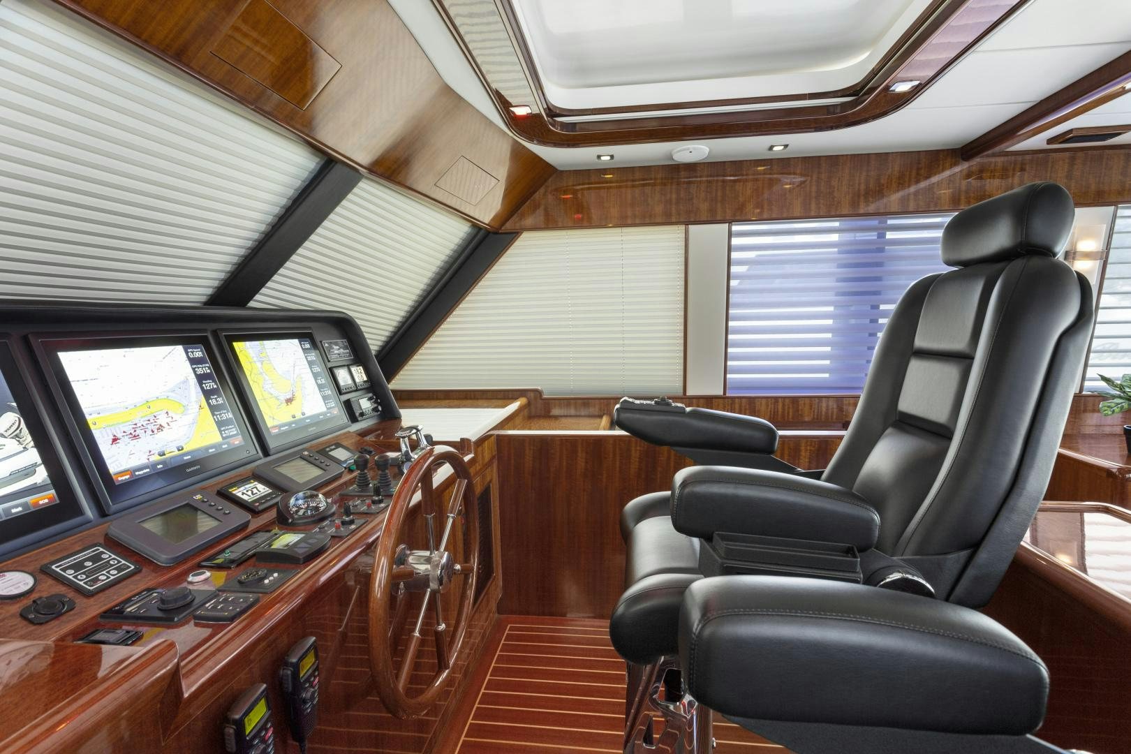 inside of a vehicle with computers aboard ODYSEA Yacht for Sale