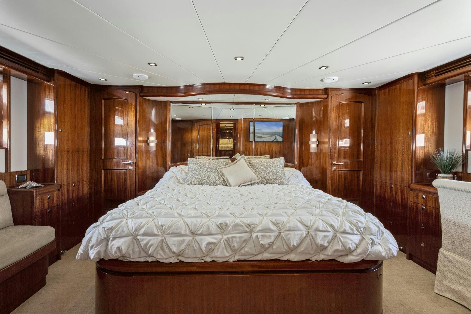 a bed in a cabin aboard ODYSEA Yacht for Sale