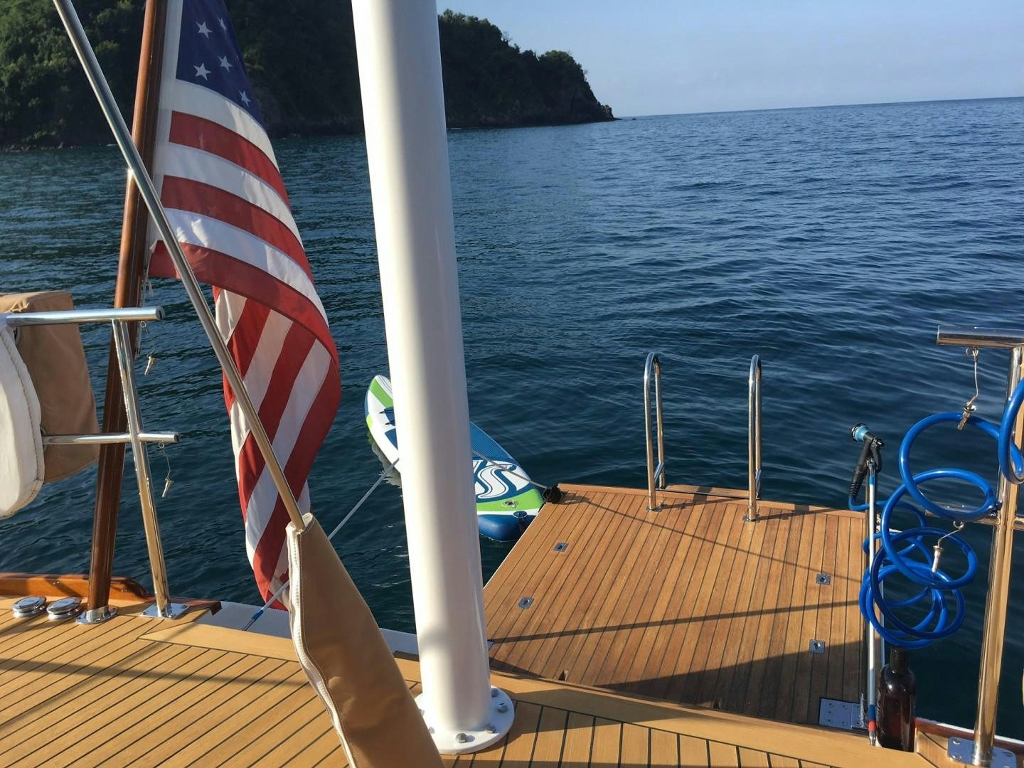 a boat on the water aboard MEHETABEL Yacht for Sale