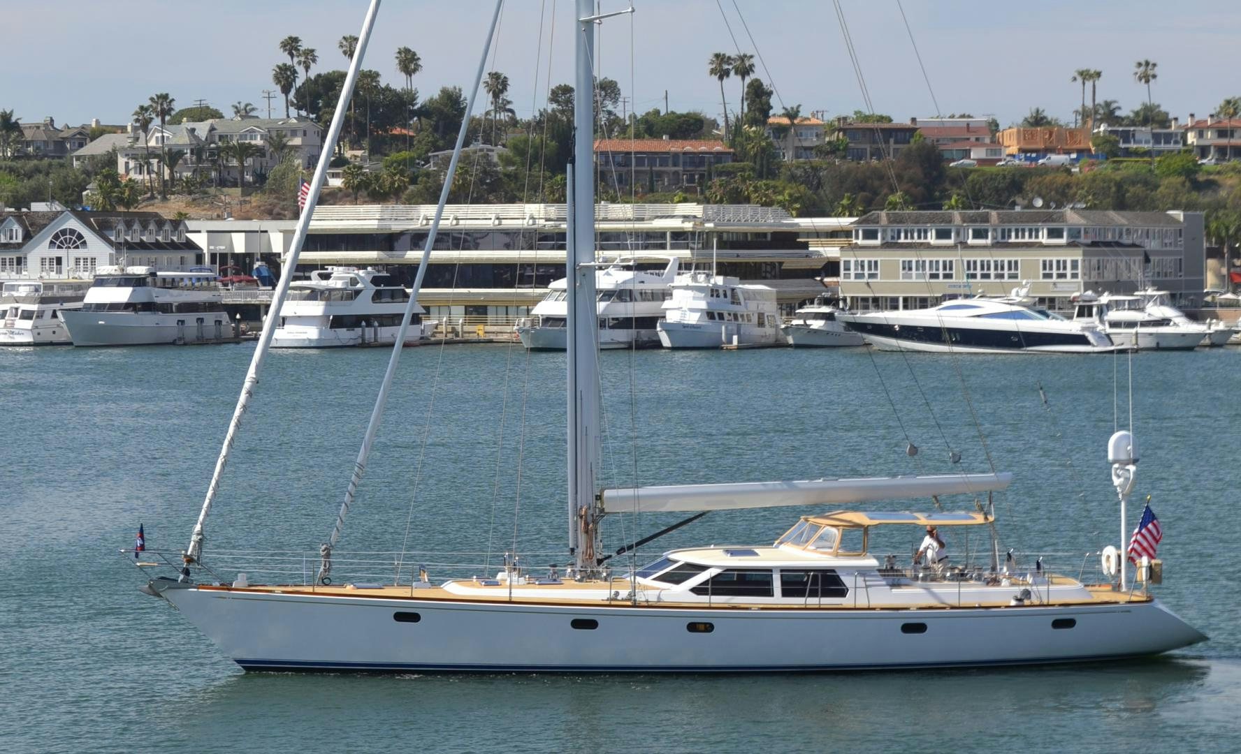 a boat in the water aboard MEHETABEL Yacht for Sale