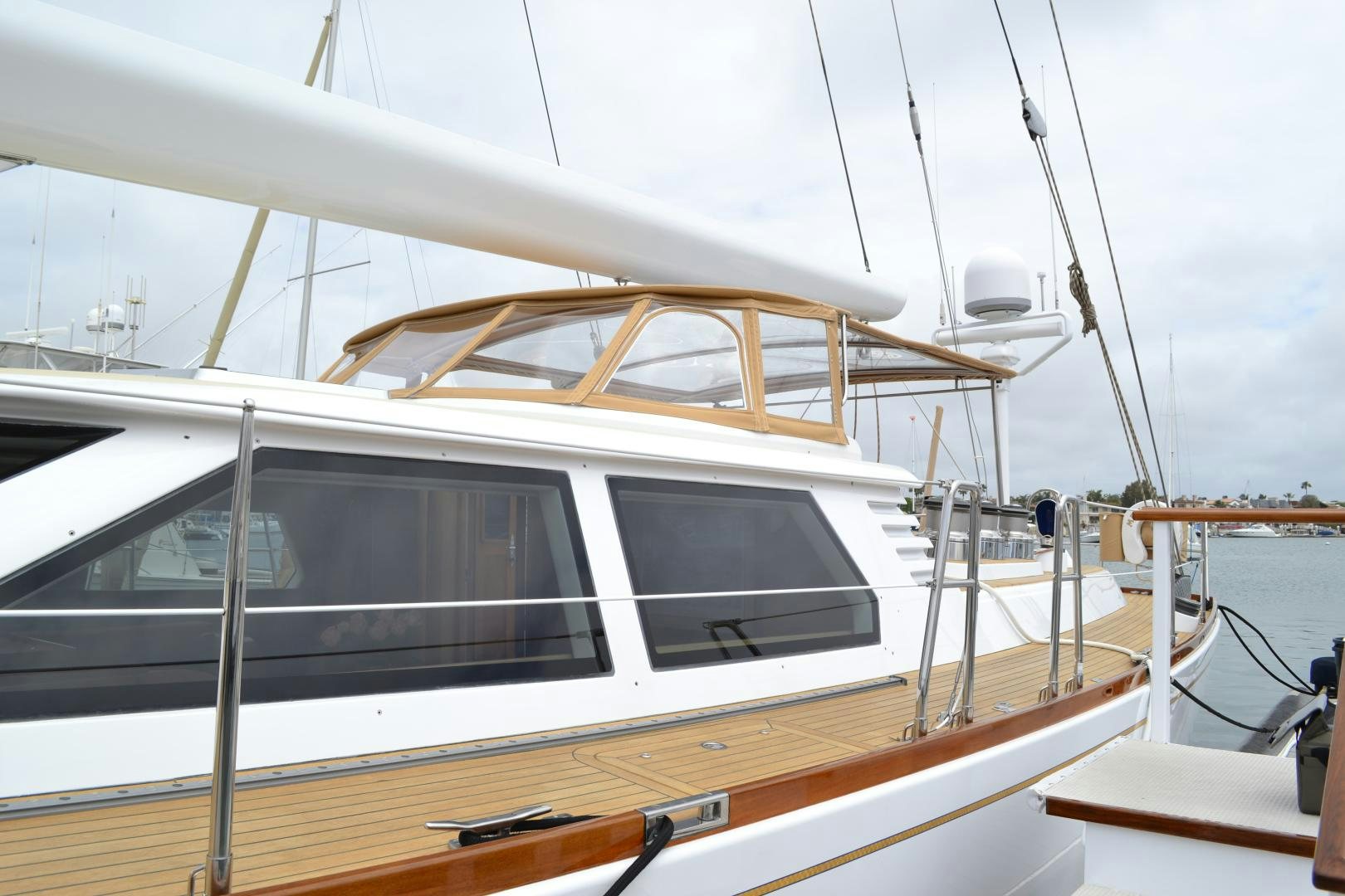 a boat on the water aboard MEHETABEL Yacht for Sale