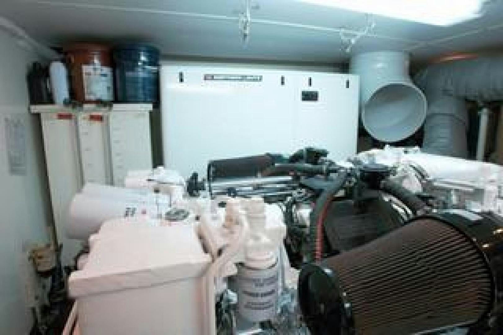 a room with a large white board aboard No Name Yacht for Sale