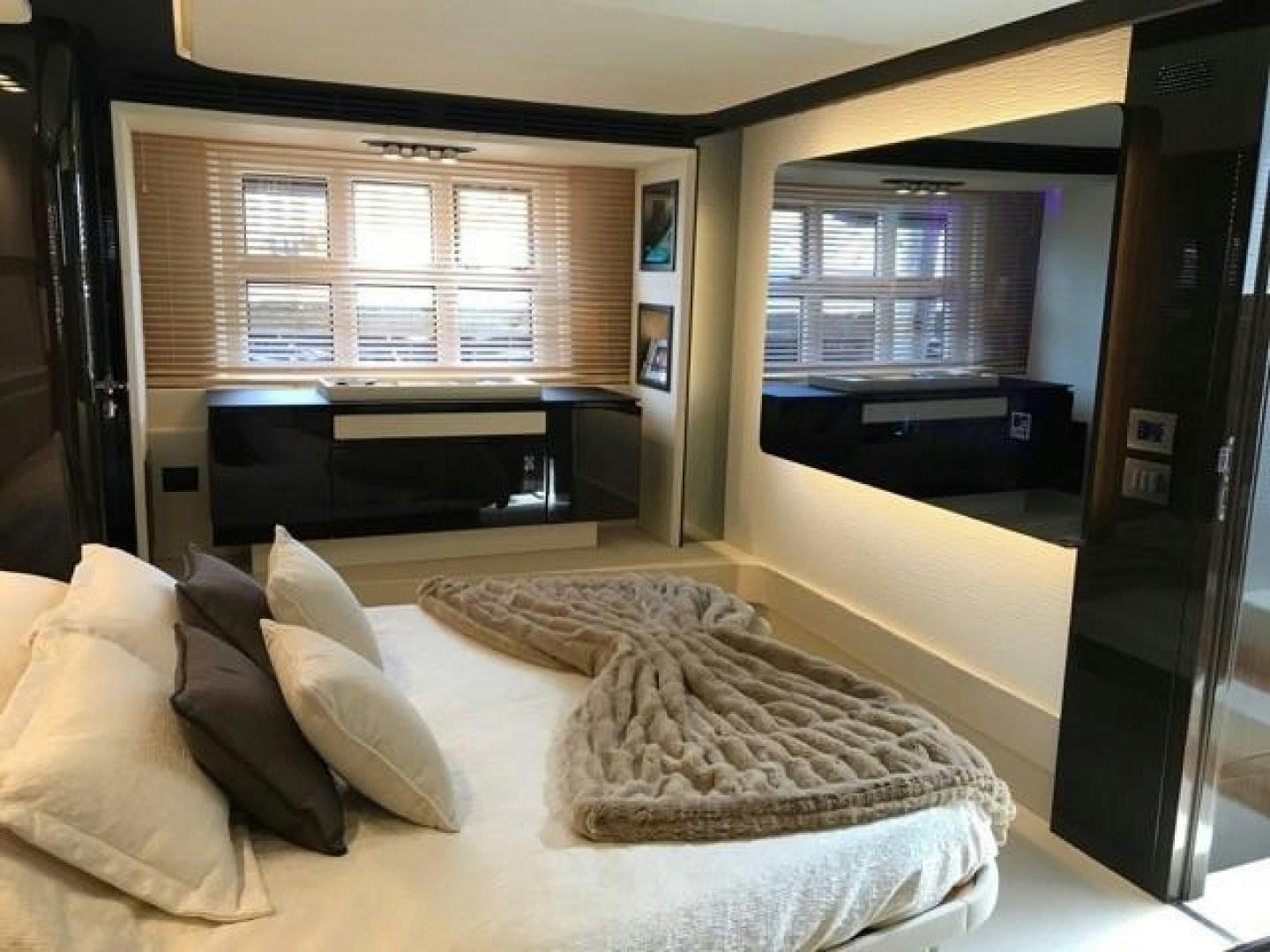 a bed in a room aboard SILVER SKY 2.0 Yacht for Sale