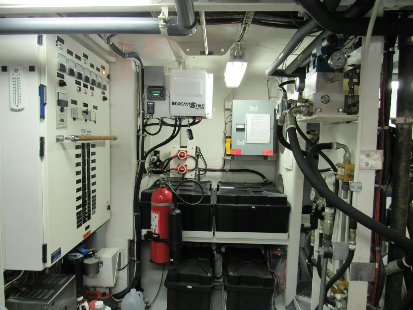 a room with machinery aboard KITTIWAKE Yacht for Sale