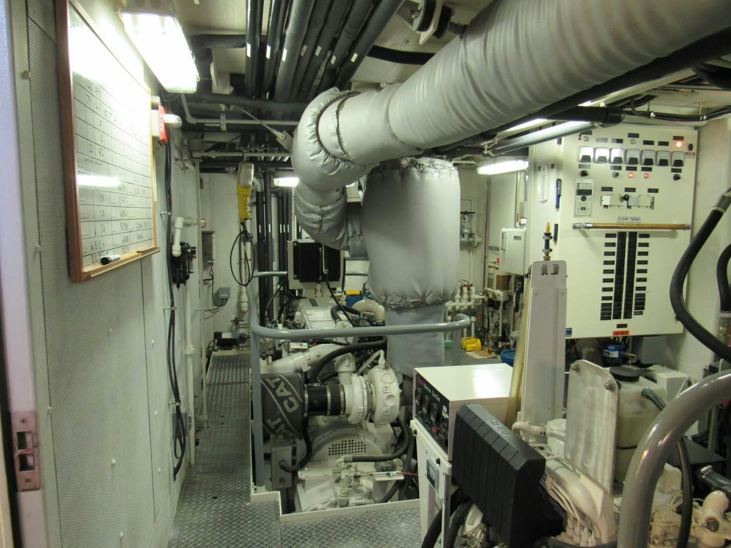 a room with machinery aboard KITTIWAKE Yacht for Sale