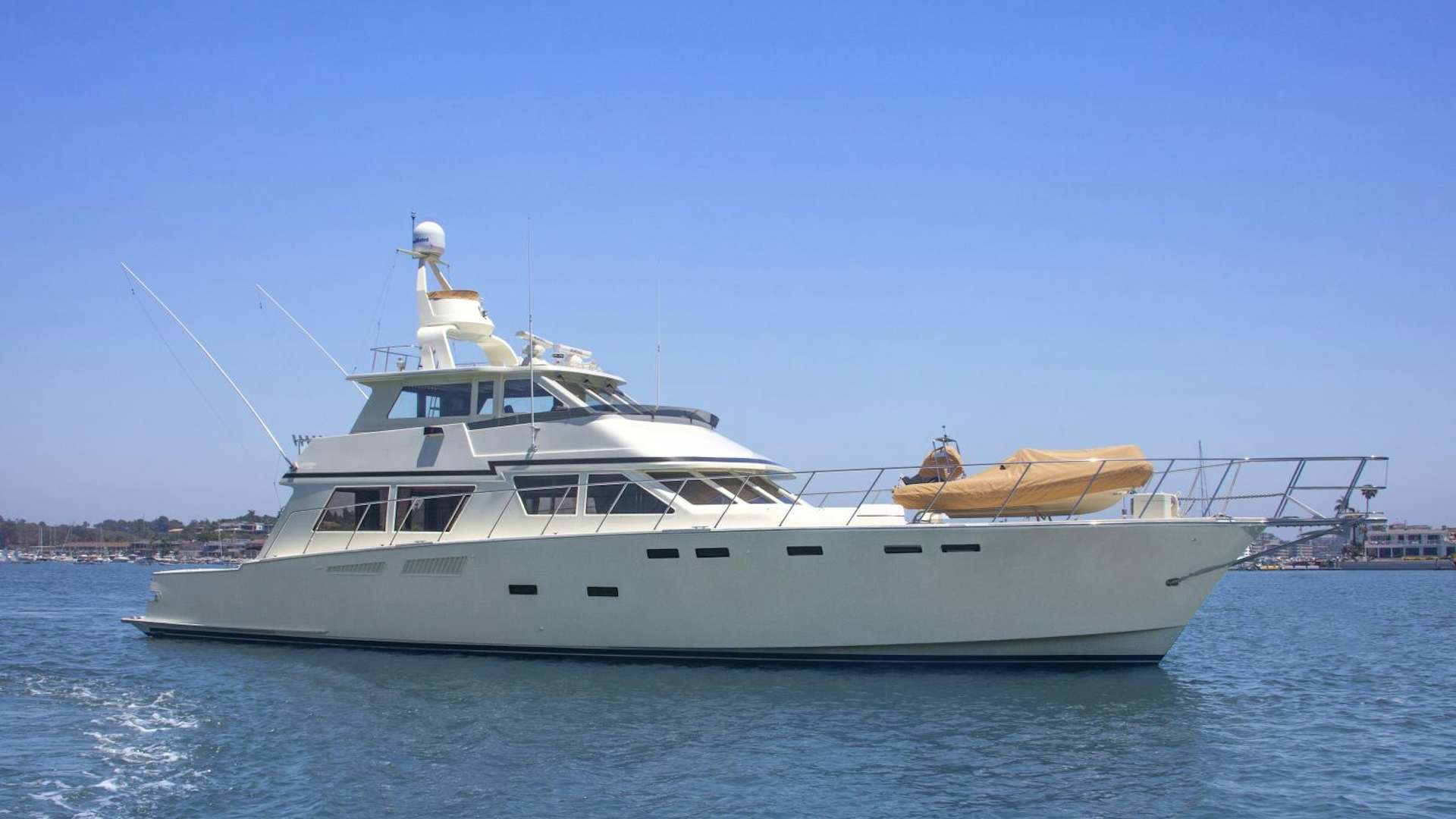 a large white yacht aboard EL AMO Yacht for Sale