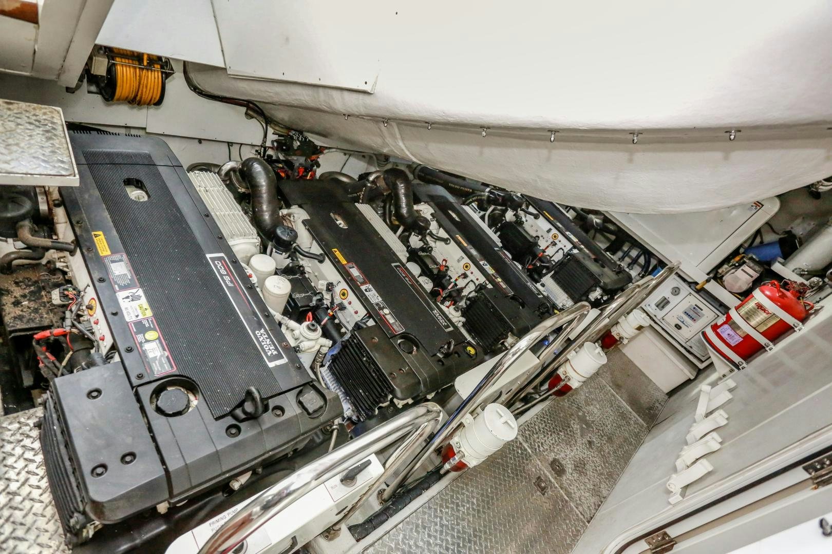 a large machine with many wires aboard TEREZA Yacht for Sale