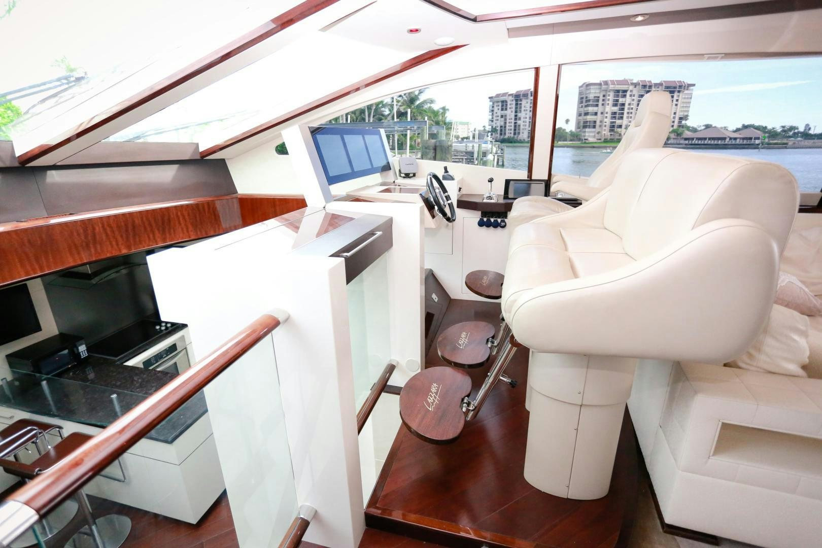 a boat with a laptop on the deck aboard TEREZA Yacht for Sale
