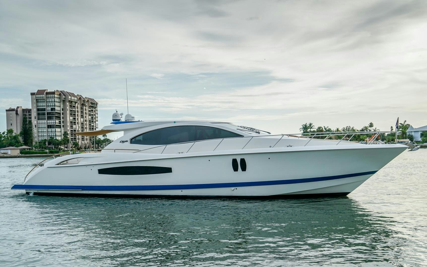 a white yacht in the water aboard TEREZA Yacht for Sale